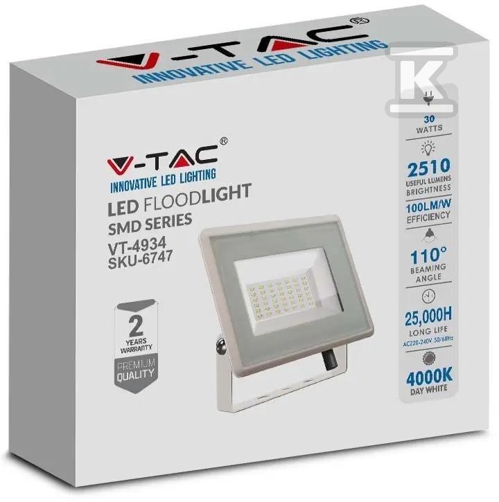 Projektor LED V-TAC 30W SMD F-CLASS - 6748